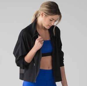 Lululemon In Depth Mesh Lightweight Jacket in Black Size 10
